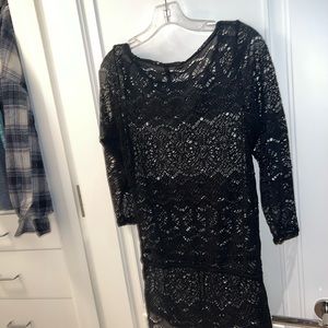Black lacy cover-up